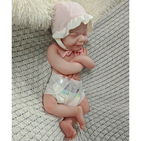 45cm Full Body Silicone Reborn Baby Dolls Flexible 3.1kg Silicone Baby Doll Girl - Picture 6 of 8